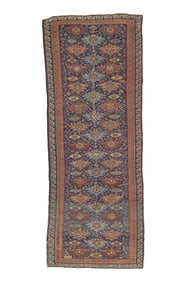 Antique Caucasian Zehour Rug 3'7" x 9'9" (1.09 x 2.97 M)