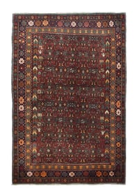 Vintage Persian Bidjar Rug 4'1" x 6'4" (1.24 x 1.93 M)