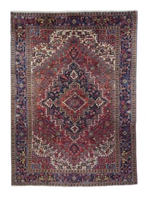 Vintage Persian Heriz Rug 7'9" x 11'2" (2.36 x 3.40 M)