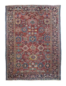 Antique Persian Heriz Rug 6'11" x 9'10" (2.11 x 3.00 M)