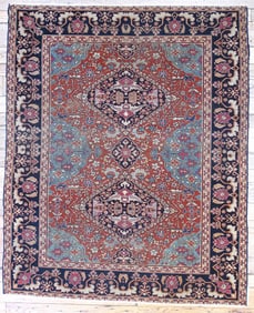 Antique Persian Farahan Sarouk Rug 4'10" x 5'11" (1.47 x 1.80 M)