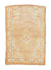 Antique Turkish Oushak Rug 2'5" x 4'2" (0.74 x 1.27 M)