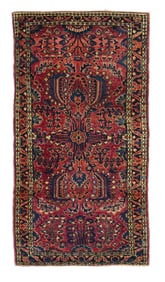 Antique Persian Sarouk Rug 2' x 4'2" (0.61 x 1.27 M)