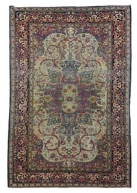 Antique Persian Farahan Sarouk Rug 4'7" x 6'10" (1.40 x 2.08 M)