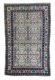Antique Persian Tehran Rug 4'3" x 6'9" (1.30 x 2.06 M)