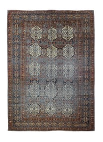 Antique Persian Mohtasham Kashan Rug 7'5" x 10'1" (2.26 x 3.07 M)