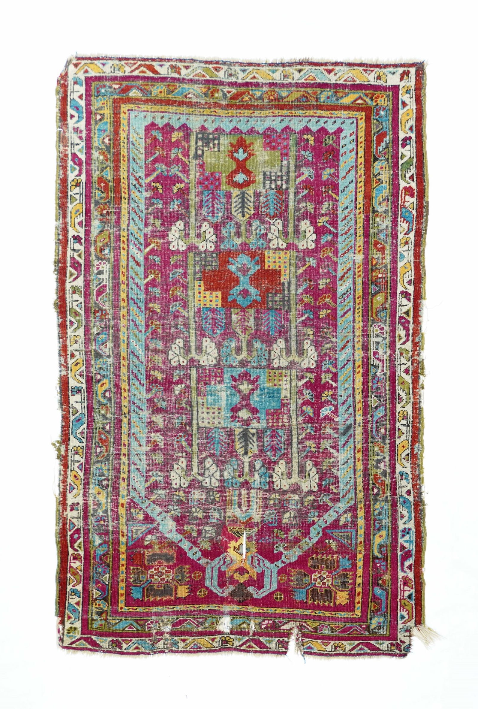 Antique Turkish Rug 3'6" x 5'7" (1.07 x 1.70 M) (1 of 5)