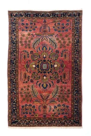 Antique Persian Sarouk Rug 4'3" x 6'9" (1.30 x 2.06 M)