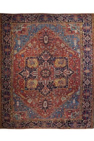 Antique Persian Heriz Rug 12' x 14'7" (3.66 x 4.45 M)