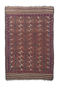 Vintage Yamout Kilim Rug 3'4" x 4'11" (1.02 x 1.50 M)