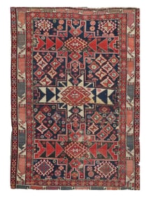 Antique Caucasian Shirvan Rug 3'9" x 5'4" (1.14 x 1.63 M)