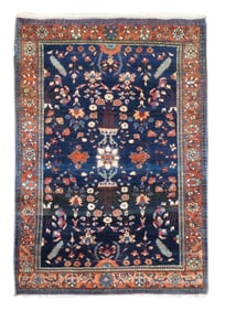 Fine Antique Persian Mohajeran Sarouk Rug 3'9" x 4'11" (1.14 x 1.50 M)