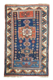 Antique Caucasian Kuba Rug 3'7" x 5'8" (1.09 x 1.73 M)