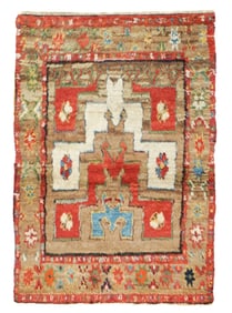 Turkish Tribal Angora Wool Rug 3'6" x 4'11" (1.07 x 1.50 M)