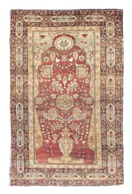 Antique Persian Lavar Kerman Rug 4'6" x 7' (1.37 x 2.13 M)