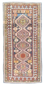 Antique Caucasian Shirvan Rug 4'2" x 8'7" (1.27 x 2.62 M)