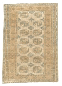 Vintage Persian Turkman Rug 4'4" x 6'3" (1.32 x 1.90 M)