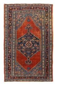 Antique Persian Bidjar Rug 2'8" x 4'1" (0.81 x 1.24 M)