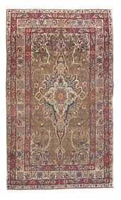 Antique Persian Lavar Kerman Rug 4'6" x 7'7" (1.37 x 2.31 M)