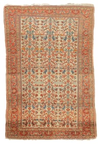 Antique Persian Malayer Rug 4'4" x 6'8" (1.32 x 2.03 M)