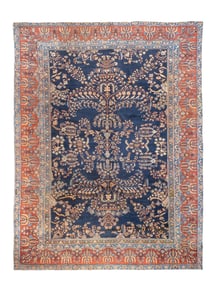 Antique Persian Sarouk Rug 8'8" x 11'8" (2.64 x 3.56 M)