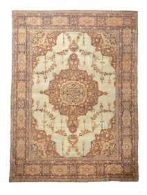Antique Persian Haji Jalili Tabriz Rug 9'1" x 12'9" (2.77 x 3.89 M)