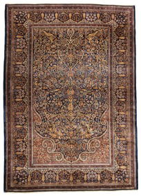Antique Persian Dabir Kashan Manchester Wool Rug 5' x 6'11" (1.52 x 2.11 M)