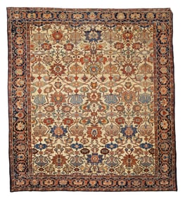 Antique Persian Farahan Rug 8'6" x 9'5" (2.59 x 2.87 M)