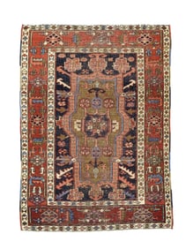 Antique Persian Heriz Rug 3'3" x 4'6" (0.99 x 1.37 M)