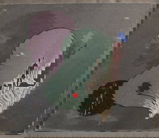 Victor Brauner Abstract Composition  Oil on Canvas, Signed, 1960s (1 of 8)