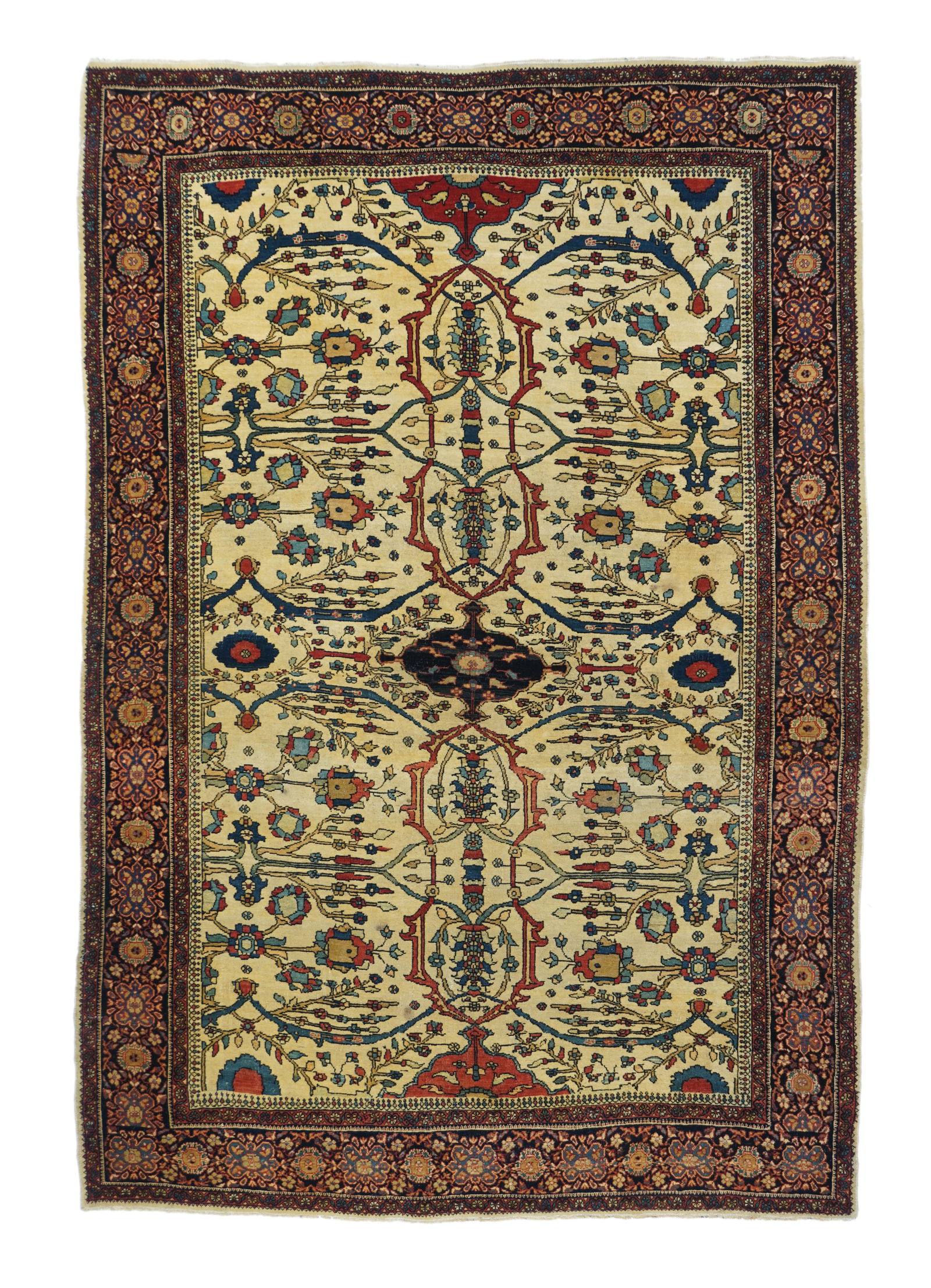 Antique Persian Farahan Sarouk Rug 4?4" x 6?6" (1.32 x 1.98 M)