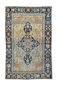 Antique Persian Mohtasham Kashan Rug 3'11'' x 6'7'' (1.19 x 2.01 M)