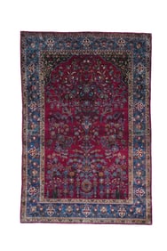 Antique Persian Silk Kashan Rug 4'5'' x 6'6'' (1.35 x 1.98 M)