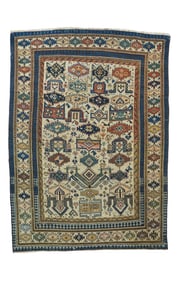 Antique Caucasian Zehour Rug 4'0'' x 5'5'' (1.22 x 1.65 M)