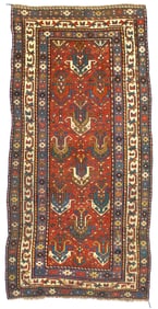 Antique Ganje Kazak Rug 3'4" x 6?10" (1.02 x 2.08 M)