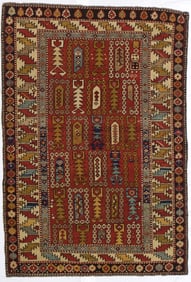 Antique Caucasian Kuba Rug 3?5" x 5? (1.04 x 1.52 M)