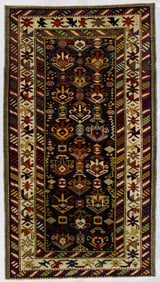 Antique Caucasian Kuba Rug 3'1" x 5'7" (0.94 x 1.70 M)