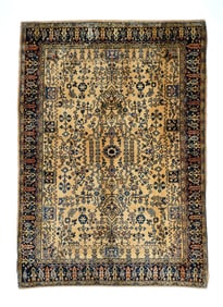 Antique Persian Mohajeran Sarouk Rug 3'5" x 5" (1.04 x 1.52 M)