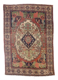 Antique Persian Farahan Sarouk Rug 4'4" x 6'4" (1.32 x 1.93 M)