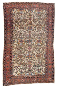 Antique Persian Farahan Sarouk Rug 4'2" x 6'6" (1.27 x 1.98 M)