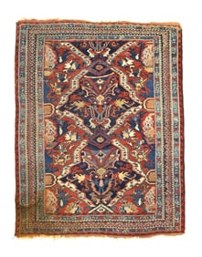 Antique Persian Afshar Rug 4? x 5?1" (1.22 x 1.55 M)