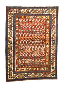 Antique Caucasian Kuba Rug 3'11" x 5?8" (1.19 x 1.73 M)