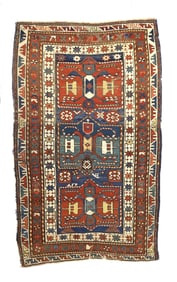 Antique Caucasian Kazak Rug 3'6" x 5?8" (1.07 x 1.73 M)