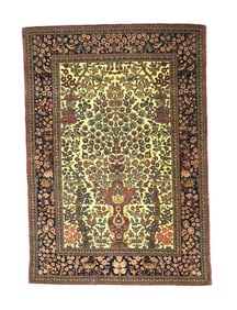 Antique Persian Tehran Rug 4'7" x 6?6" (1.40 x 1.98 M)