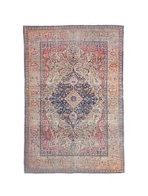 Antique Persian Mohtasham Kashan Rug 4?2" x 6?3" (1.27 x 1.91 M)