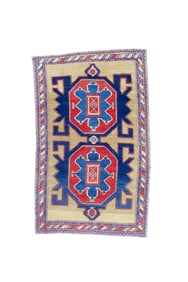 Antique Kuba Rug 3?11" x 6?4" (1.19 x 1.93 M)