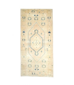 Vintage Turkish Oushak Rug 3'7" x 7?6" (1.09 x 2.29 M)