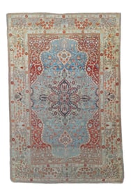 Antique Persian Mohtasham Kashan Rug 4?3" x 6?6" (1.30 x 1.98 M)