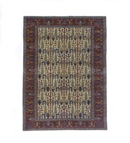 Vintage Turkish Sivas Rug 5'2" x 7'1" (1.57 x 2.16 M)