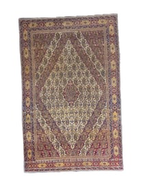 Antique Persian Tabriz Rug 4'3" x 6'7" (1.30 x 2.01 M)
